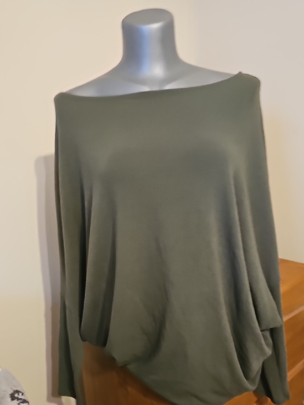 Francesca's Olive Green Knit Top